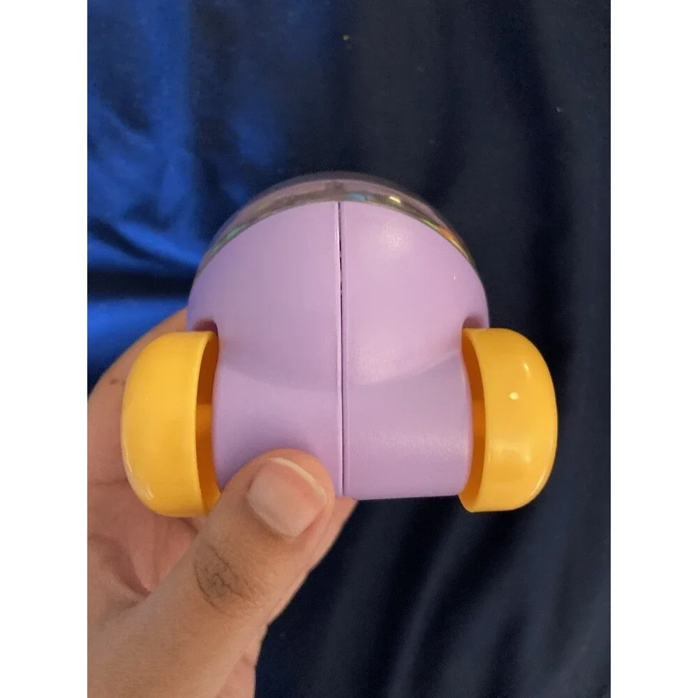 Fisher-Price Poppity Pop Purple Hippo Roller Car Baby Toy Popper Hippopotamus